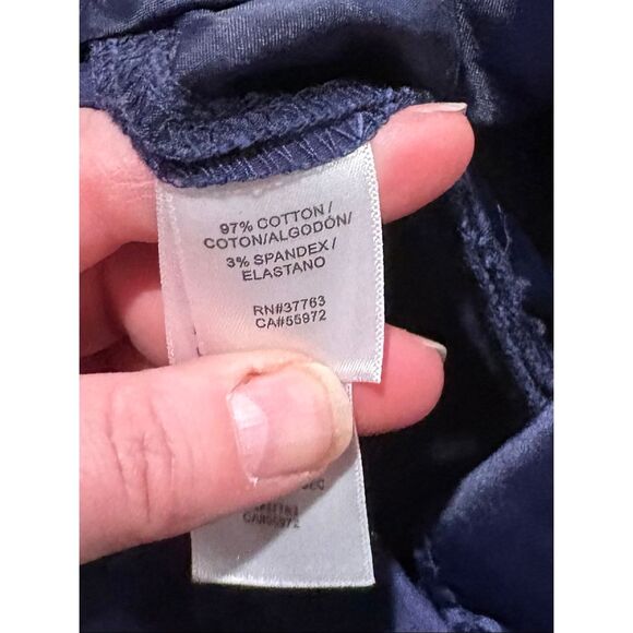 Laundry by Shelli Segal Womens Pants Cotton Stretch Casual Navy Blue Size 10 - Picture 9 of 12